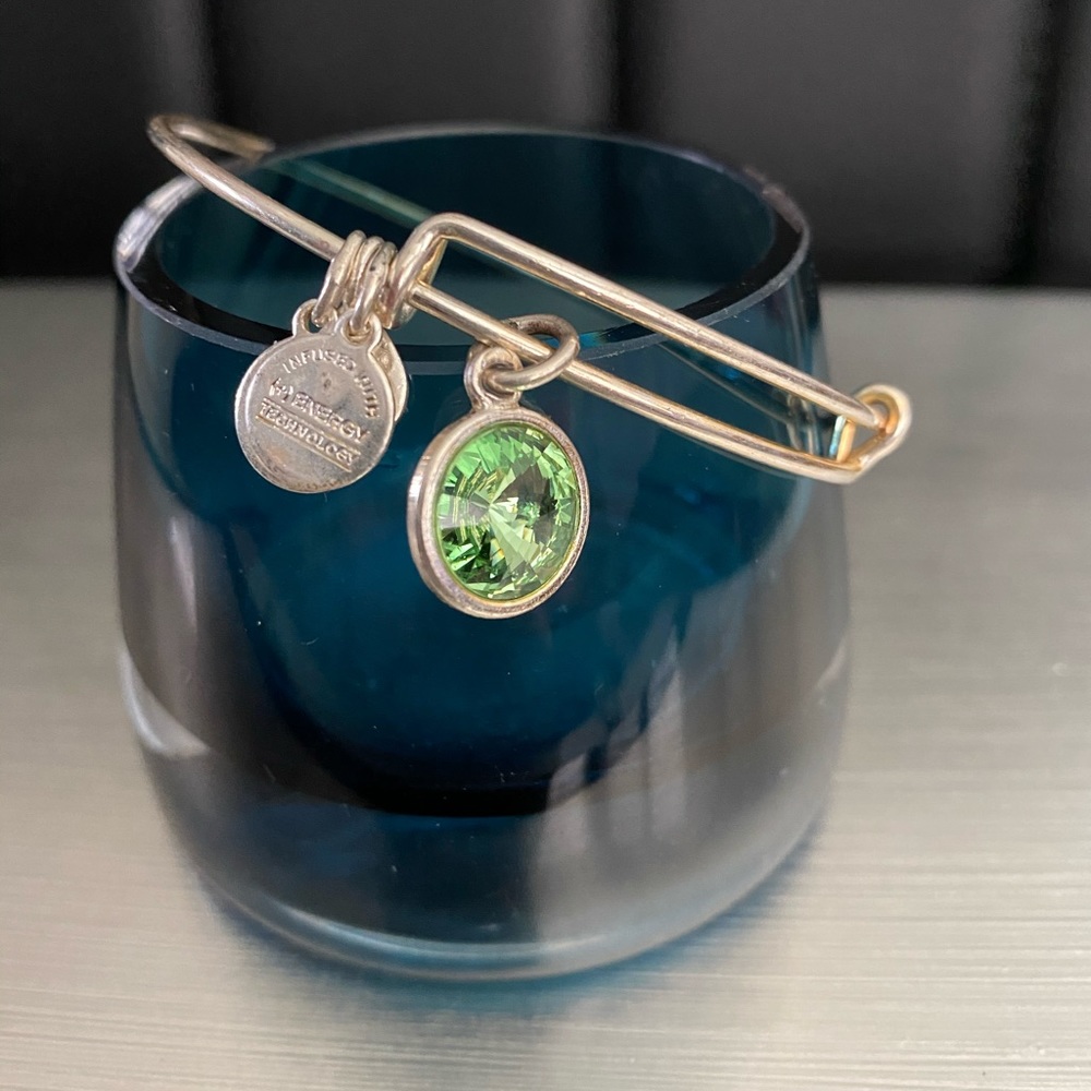 Alex and Ani Peridot Birthstone Charm Bangle